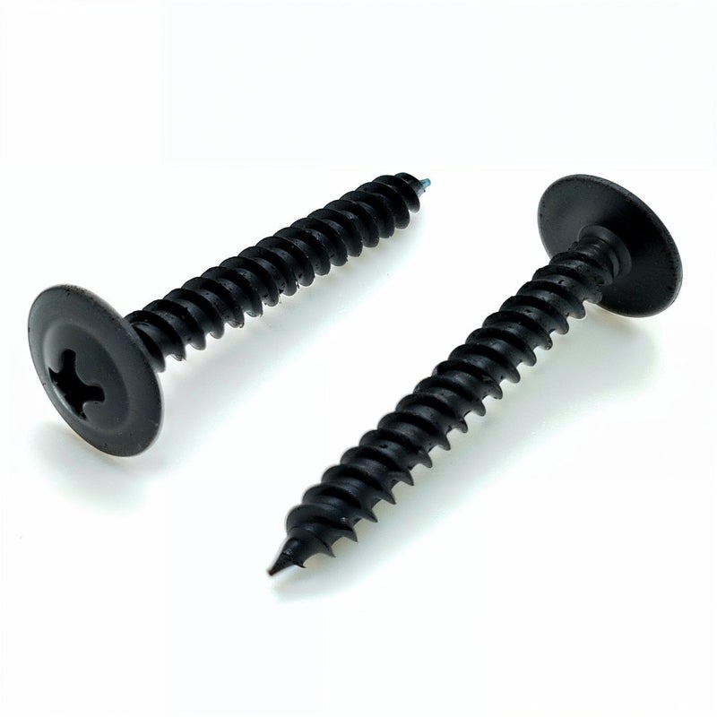 BCP Fasteners #8 x 1-1/4", 100 Qty Black Wood Screws - Phillips Modified Truss Head Wood Screw, Black Phosphate Coated Carbon Steel, Perfect for Wood-to-Wood & Thin Metal Fastening Projects BCP1080 - Image 1